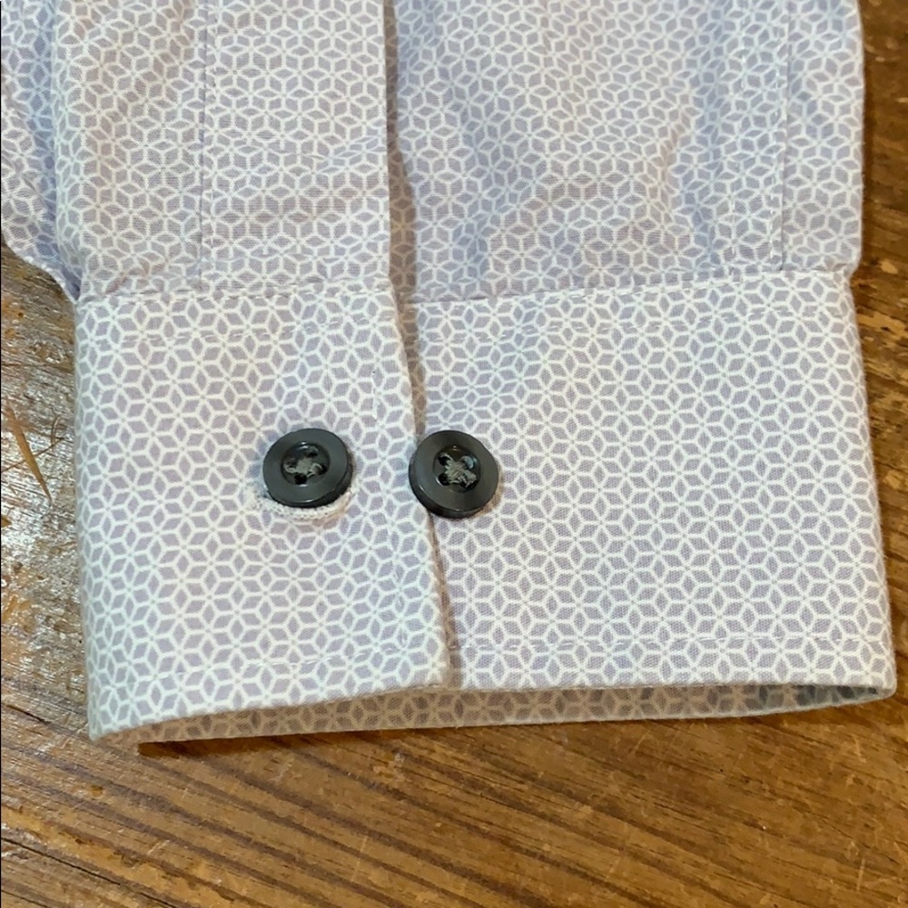 Michael Kors Slim Fit Trim Stretch Button Up Shirt - Picture 8 of 8